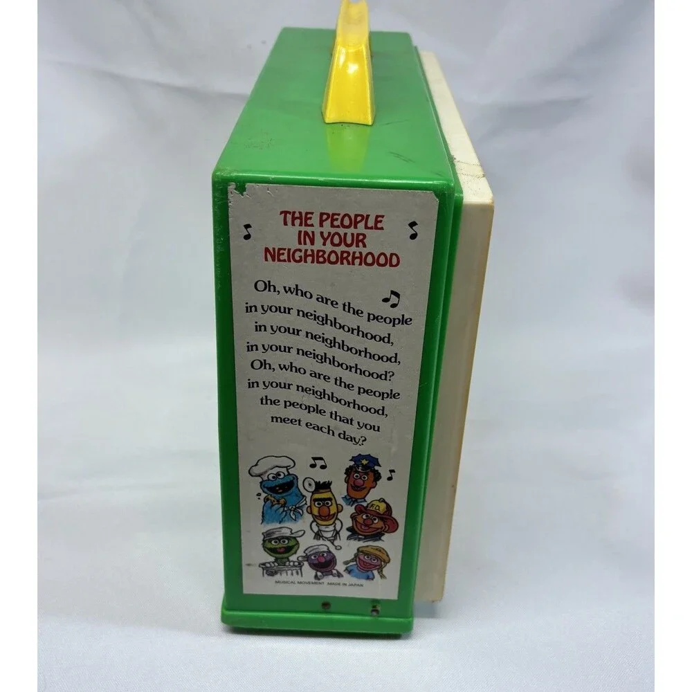 VTG Fisher Price Sesame Street Music Box TV Muppets People In Your Neighborhood